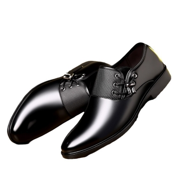 Ανδρικά δερμάτινα παπούτσια για επιχειρηματικό στυλ — PU άνω μέρος, καουτσούκ σόλα, δερμάτινο καπάκι δαχτύλου, χαμηλό ύψος, καλοκαίρι 2025