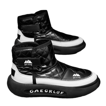 Ανδρικά χειμωνιάτικα υψηλά αθλητικά παπούτσια με PU επάνω μέρος, πλαστική σόλα, αδιάβροχα και αντιολισθητικά, πάτος EVA