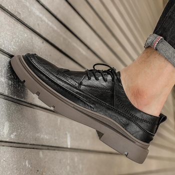 Δερμάτινα μποτάκια unisex, επάνω μέρος από μικροϊνες, σόλα από καουτσούκ, στρογγυλή μύτη, PU εσωτερική σόλα