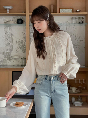 Риза със стил кардиган, памук, основен състав 50–70%, узор Color block, дълги ръкави, пролет 2025