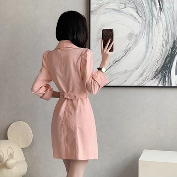 Φόρεμα γραμμής Α με μέση στη μέση, μισά μανίκια, μονόχρωμο πολυεστέρα, φερμουάρ