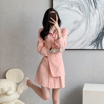 Φόρεμα γραμμής Α με μέση στη μέση, μισά μανίκια, μονόχρωμο πολυεστέρα, φερμουάρ