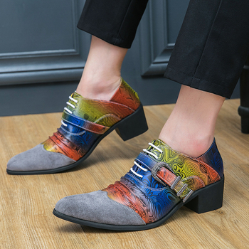 Ανδρικά παπούτσια από PU δέρμα, δημιουργικό στυλ τάσεων (Υλικό: Τεχνητό PU; Ηλικία: Ενήλικος; Φύλο: Άνδρας; Λειτουργία: Αύξηση; Στυλ: Δημιουργικές τάσεις)