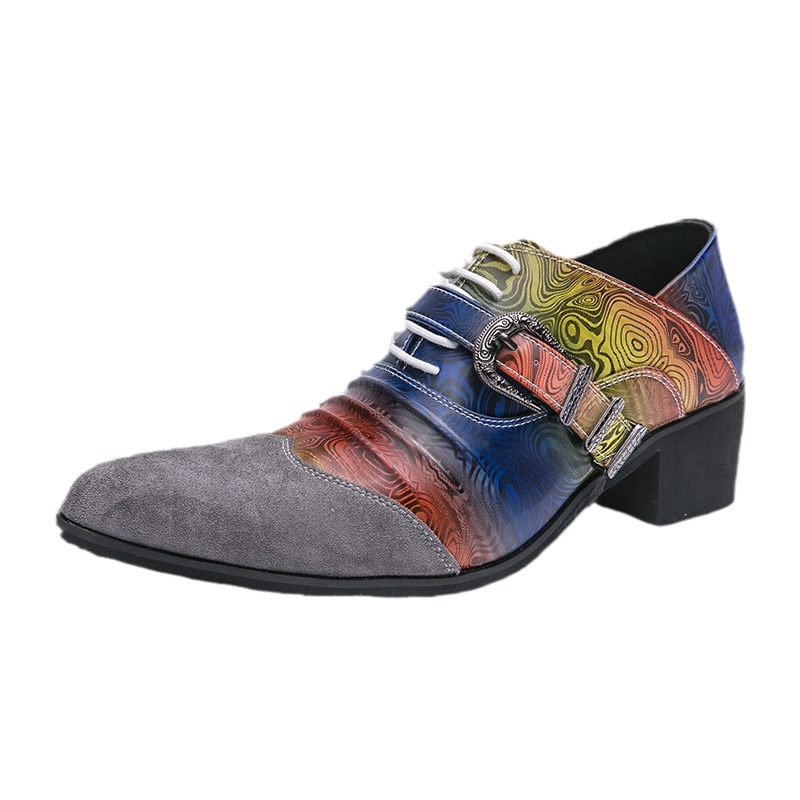 Ανδρικά παπούτσια από PU δέρμα, δημιουργικό στυλ τάσεων (Υλικό: Τεχνητό PU; Ηλικία: Ενήλικος; Φύλο: Άνδρας; Λειτουργία: Αύξηση; Στυλ: Δημιουργικές τάσεις)