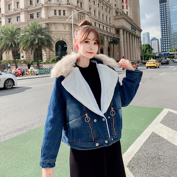 Γυναικείο βαμβακερό μπουφάν, κοντό μήκος, γέμισμα από βαμβάκι, 100% βαμβάκι ύφασμα, casual στυλ