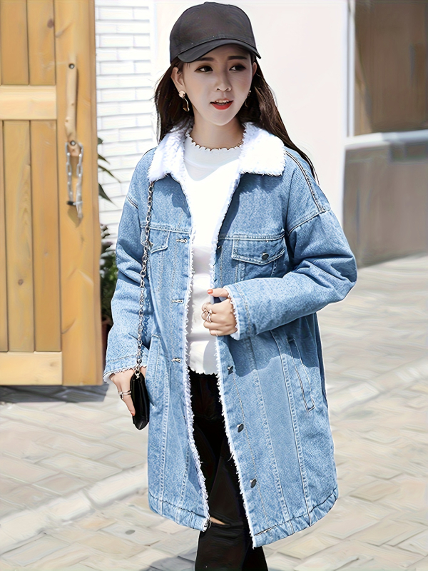 Medvilninė striukė, 90–95% medvilnė, vidutinio ilgio, ilgos rankovės