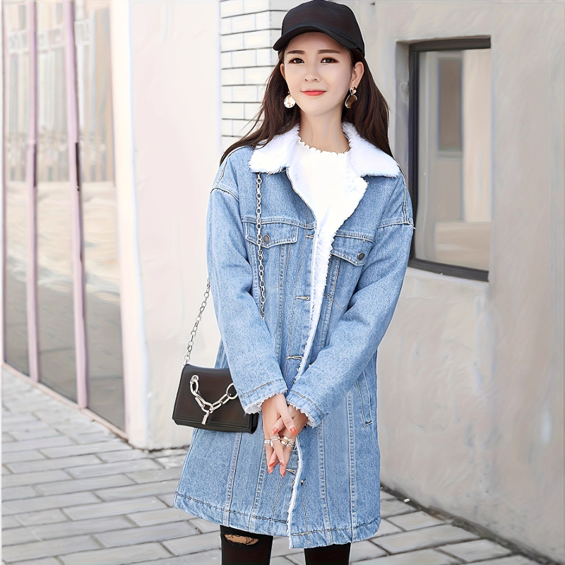 Medvilninė striukė, 90–95% medvilnė, vidutinio ilgio, ilgos rankovės