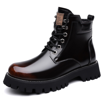 Μποτάκια Martin για άνδρες | Επάνω μέρος: γνήσιο δέρμα; Σόλα: καουτσούκ; Εσωτερική επένδυση: γούνα; Πάτος: PU; Ύψος σωλήνα: μεσαίο; Σόλα Goodyear