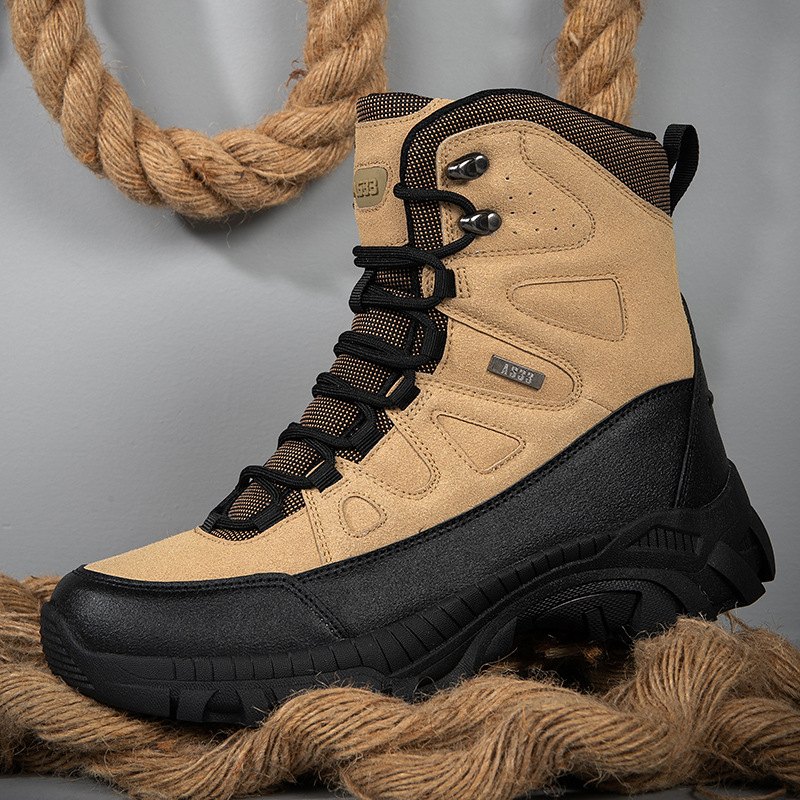 Τακτικά μποτάκια πεζοπορίας για άνδρες, PU υλικό, ενήλικοι, κατάλληλα για πεζοπορία και υπαίθριες δραστηριότητες