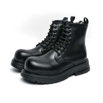 Ανδρικά μποτάκια Martin με PU επάνω μέρος, σόλα από καουτσούκ, στρογγυλή μύτη, μεσαίο ύψος τακουνιού 3–5 cm, μεσαίο μήκος μποτών