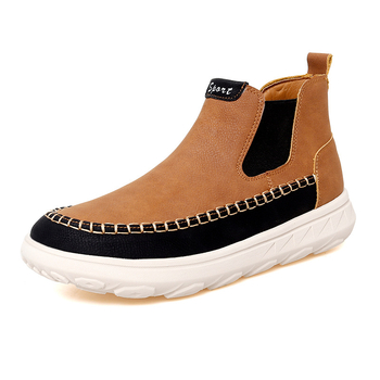 Μποτάκια Μαρτίν, υψηλά, πάνω μέρος από δέρμα αγελάδας, σόλα από καουτσούκ, αναπνέουσα επένδυση, κατάλληλα για τον χειμώνα