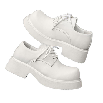 Ανδρικά ντέρμπι παπούτσια με πλατφόρμα αυξήσεως ύψους, δερμάτινα casual παπούτσια σε βρετανικό στυλ, καουτσούκ σόλα