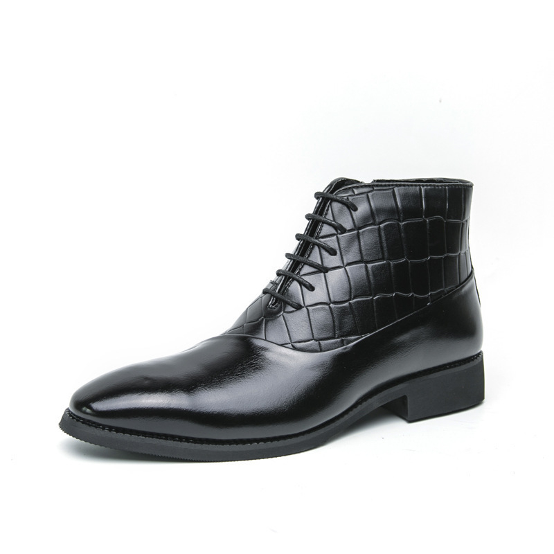 Ανδρικά μποτάκια Martin, υψηλό επάνω μέρος, μεσαίο ύψος άνω τμήμα, στρογγυλή μύτη, καουτσούκ σόλα, δερμάτινη επένδυση, vintage Chelsea στυλ, Φθινόπωρο 2024