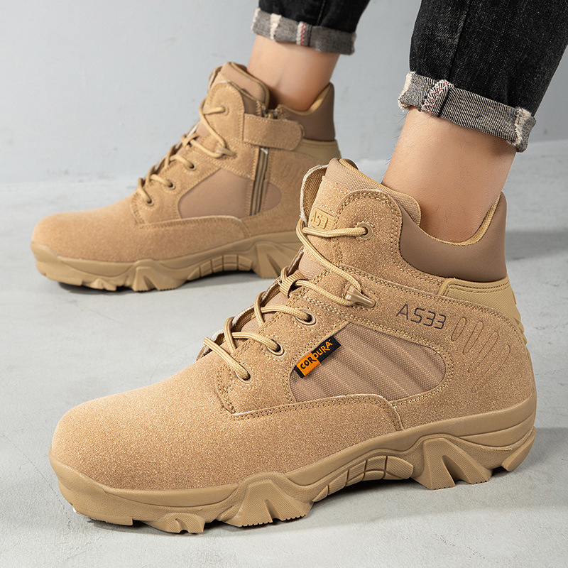 6675 Ανδρικά τακτικά μποτάκια εξωτερικού χώρου, για πεζοπορία και κατασκήνωση, ενήλικοι, πολεμικού στυλ