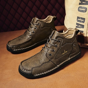 Augstas ziemas kurpes, unisex, mikrošķiedras vamp, gumijas zole, aizmugurējā šņorēšana