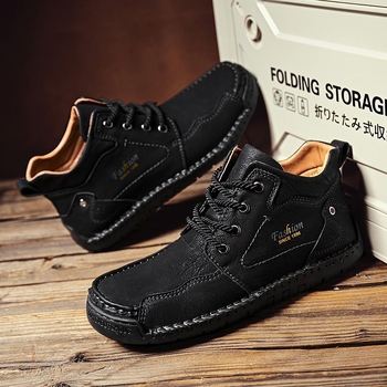 Υψηλά χειμερινά παπούτσια, unisex, επάνω μέρος από μικροϊνες, σόλα από καουουτσούκ, κορδόνια πίσω