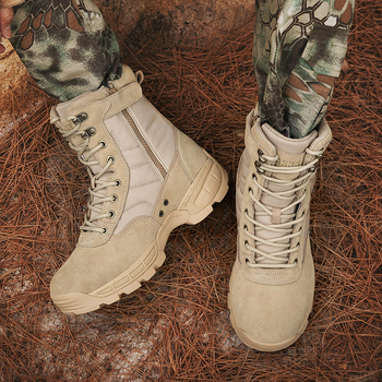 Υψηλά τακτικά μποτάκια εξωτερικού χώρου από πολυεστέρα, Unisex για ενήλικες, κατάλληλα για πεζοπορία, ορειβασία, κατασκήνωση και ψάρεμα