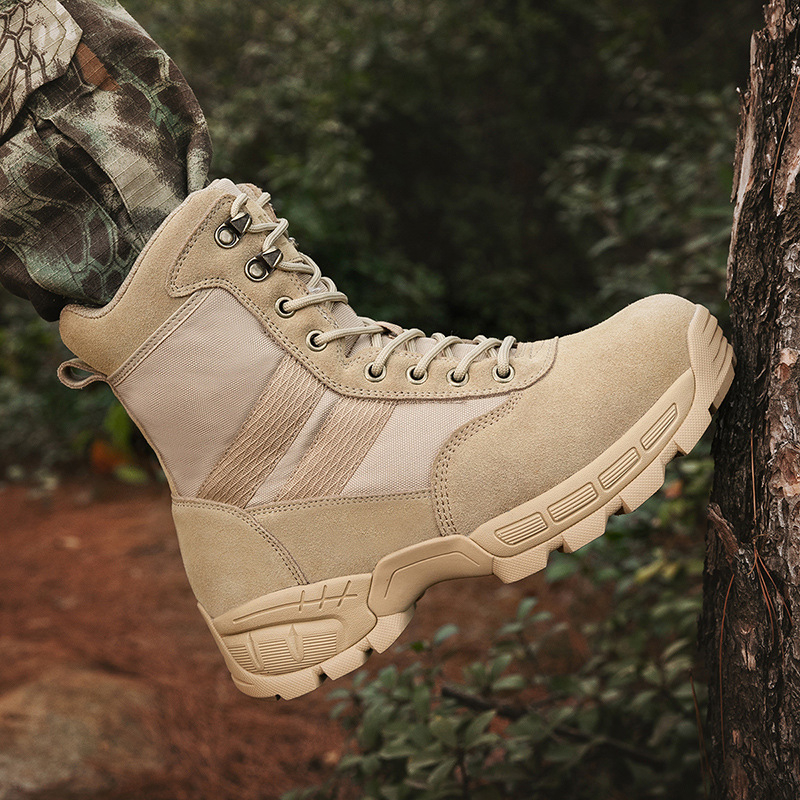 Υψηλά τακτικά μποτάκια εξωτερικού χώρου από πολυεστέρα, Unisex για ενήλικες, κατάλληλα για πεζοπορία, ορειβασία, κατασκήνωση και ψάρεμα