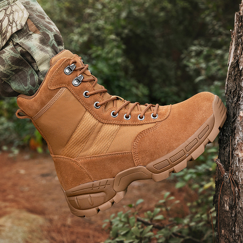 Υψηλά τακτικά μποτάκια εξωτερικού χώρου από πολυεστέρα, Unisex για ενήλικες, κατάλληλα για πεζοπορία, ορειβασία, κατασκήνωση και ψάρεμα