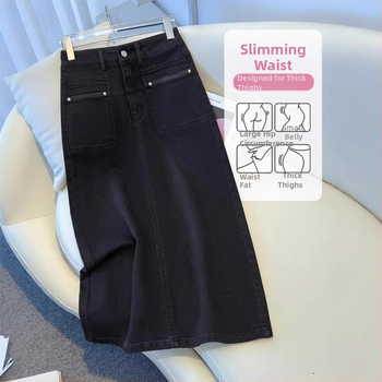 Φούστα Α-γραμμής από βαμβάκι, μεσαίου μήκους, ρετρό στυλ, καλοκαίρι 2025