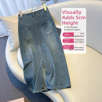 Φούστα Α-γραμμής από βαμβάκι, μεσαίου μήκους, ρετρό στυλ, καλοκαίρι 2025