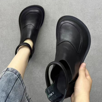 Γυναικεία δερμάτινα casual slip-on παπούτσια, χωρίς κορδόνια, με στρογγυλή μύτη, χαμηλό πάνω μέρος, καουτσούκ σόλα, επένδυση από δέρμα χοίρου