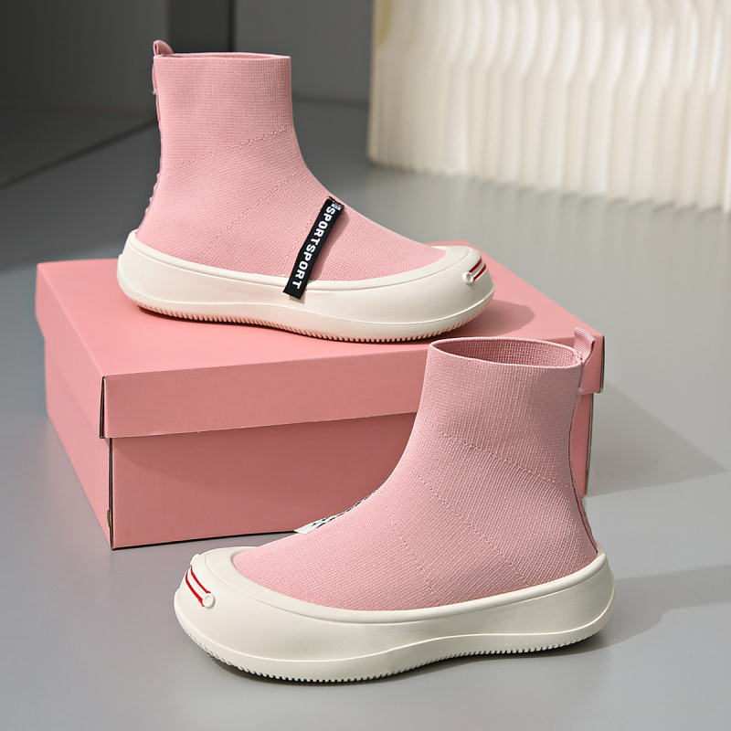 Sievietēm adīti elpojoši zeķuboti ar biezu zoli, korejiskais stils, piemēroti rudenim