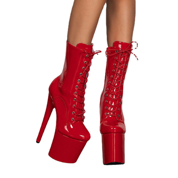 Cipele za pole dance s 20 cm visokim petom, bočni zatvarač, PU gornji dio, TPU potplat