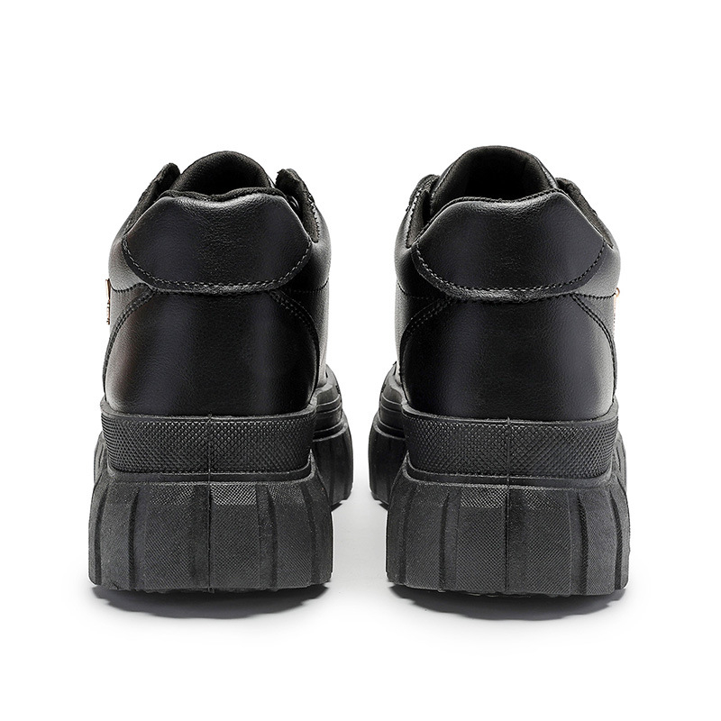 Sieviešu platformas potītes zābaki ar tauriņa rāvējslēdzēju un metāla dekorācijām