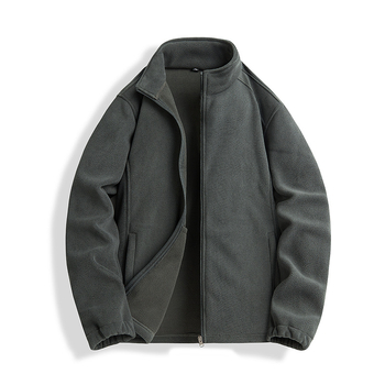 Jakna od corduroya s Rabbit Fur glavnom tkaninom, prednji zip, ovratnik Lapel, prilagodljiv kroj