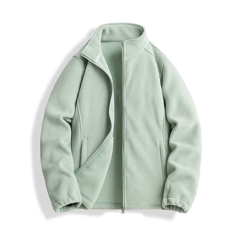 Jakna od corduroya s Rabbit Fur glavnom tkaninom, prednji zip, ovratnik Lapel, prilagodljiv kroj