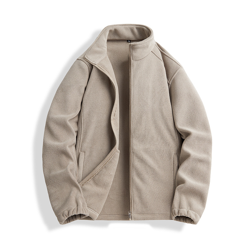 Jakna od corduroya s Rabbit Fur glavnom tkaninom, prednji zip, ovratnik Lapel, prilagodljiv kroj