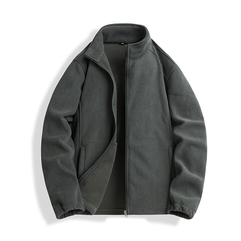 Jakna od corduroya s Rabbit Fur glavnom tkaninom, prednji zip, ovratnik Lapel, prilagodljiv kroj