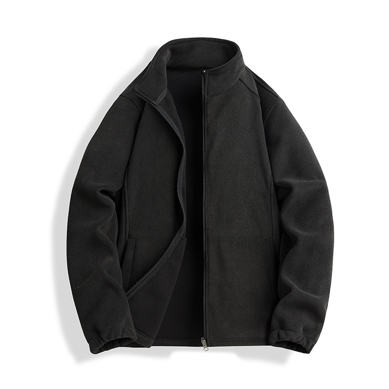 Jakna od corduroya s Rabbit Fur glavnom tkaninom, prednji zip, ovratnik Lapel, prilagodljiv kroj
