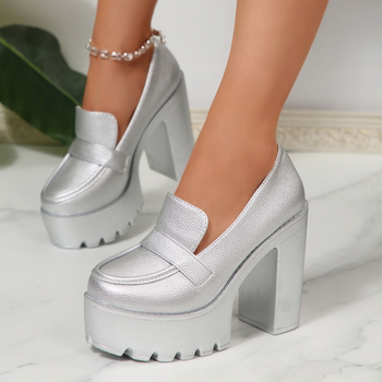 Ρωμαϊκά σανδάλια, στρογγυλή μύτη, επάνω μέρος από μαλλί προβάτου, κορεατικού στιλ, παχύ τακούνι 3-6 εκ