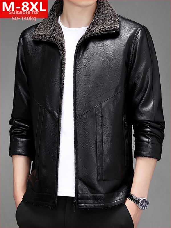 PU bőrkabát poliészter béléssel, reveres gallér, cipzár, laza szabású