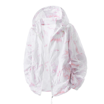 Kapučių UV apsaugos išorinis rūbas iš nailono, laisvas kirpimas, užtraukiamos kišenės, UPF50+, vasaros drabužiai