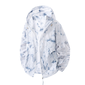 Kapučių UV apsaugos išorinis rūbas iš nailono, laisvas kirpimas, užtraukiamos kišenės, UPF50+, vasaros drabužiai