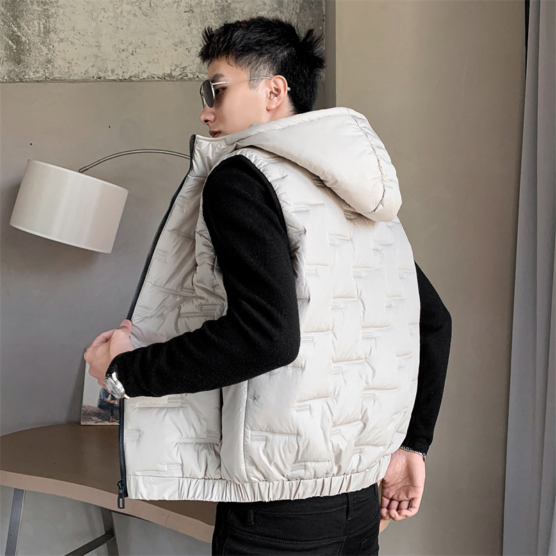 Paier ανδρικό γιλέκο με κουκούλα, με σταθερό γιακά, φερμουάρ, πλαϊνές τσέπες, χωρίς σιδέρωμα