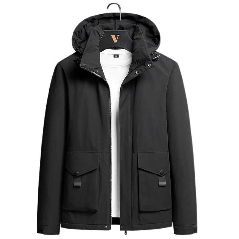 Ba Feng Wolf švarkas su ilgomis rankovėmis, Stack apykaklė, audinys Wire Cloth, pagrindinis audinys 95%+