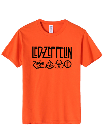 Ανδρικό βαμβακερό T‑shirt με στρογγυλό λαιμό, κοντά μανίκια και εκτύπωση με γράμματα