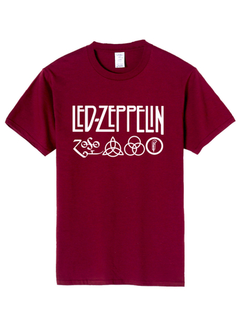 Ανδρικό βαμβακερό T‑shirt με στρογγυλό λαιμό, κοντά μανίκια και εκτύπωση με γράμματα