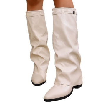 Čizme s resicama na visokom koljenu – britski stil iznad koljena (Gornji materijal: PU; Potplat: guma; Visina cijevi: visoka; Unutarnji materijal: PU)