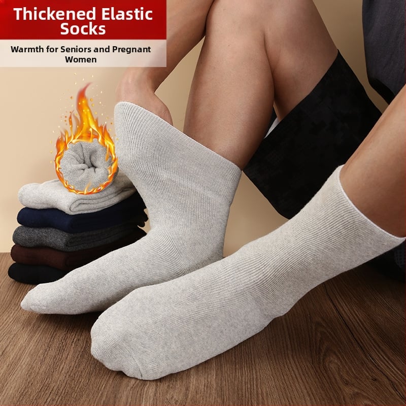 Унисекс памучни чорапи за зимно-есенен сезон, средно високи, съдържание памук 70–80%