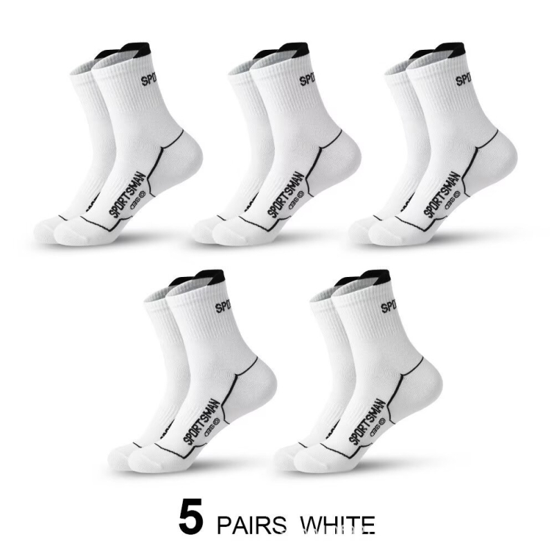 Мъжки спортни чорапи за тичане с дезодориращ филтър, 80–90% памук, средна дължина на тръбата, целогодишни, професионални спортни чорапи