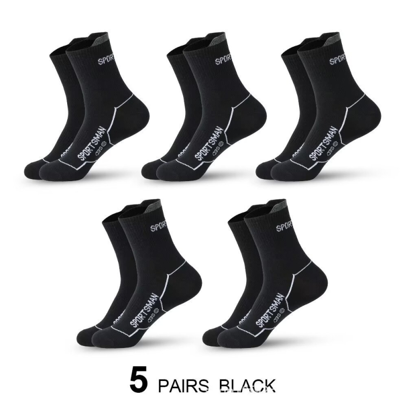 Мъжки спортни чорапи за тичане с дезодориращ филтър, 80–90% памук, средна дължина на тръбата, целогодишни, професионални спортни чорапи