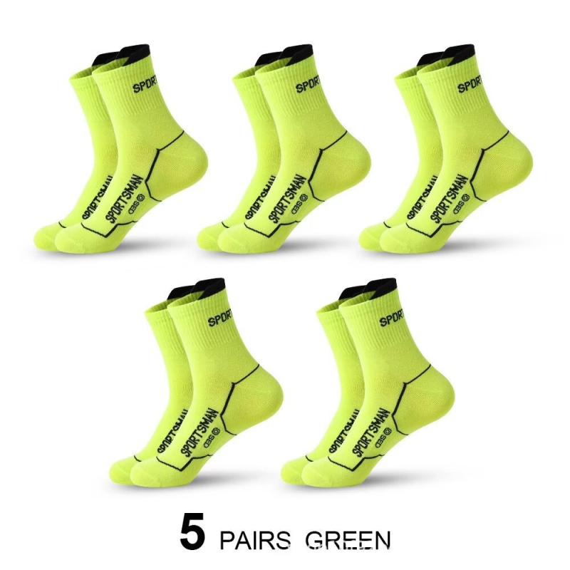 Мъжки спортни чорапи за тичане с дезодориращ филтър, 80–90% памук, средна дължина на тръбата, целогодишни, професионални спортни чорапи