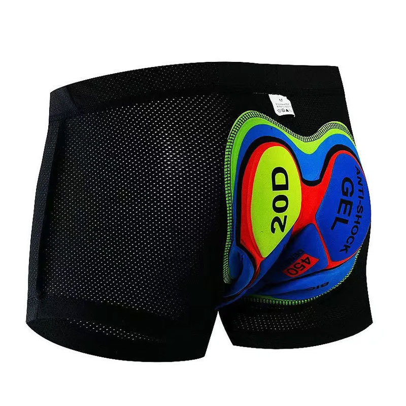 Κοντές παντελόνες ποδηλασίας βουνού με εκτύπωση και σιλικονοῦ μαξιλαράκι, διαπνοή, απομάκρυνση υγρασίας, γρήγορο στέγνωμα