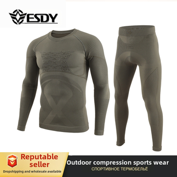 Ανδρικό πλεκτό θερμικό τοπ για εξωτερικά αθλήματα, νάιλον, A210, χειμώνας, για τρέξιμο, γυμναστική, ποδηλασία και πεζοπορία