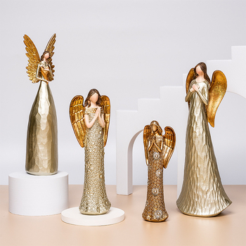 Anđeoska statua nordičkog stila sa motivom srca (Materijal: sintetička smola; Marka: Witt; Kategorija: Smoleni ukrasi; Pokloni: Rođendan, Završetak, Useljenje)